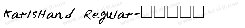 KarlsHand Regular字体转换